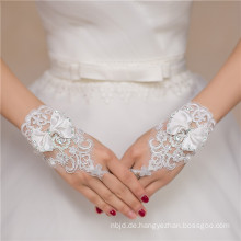 handgemachte Handgelenklänge Brautzusatzqualitätsspitzedekorationhochzeitspitzehandschuhe